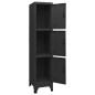 vidaXL Schließfachschrank Schwarz 38x45x180 cm Stahl vidaXL Schließfachschrank Schwarz 38x45x180 cm Stahl
