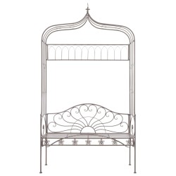 vidaXL Gartenbank 122 cm Eisen Antik Braun