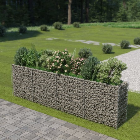  vidaXL Gabionen-Hochbeet Verzinkter Stahl 360×50×100 cm