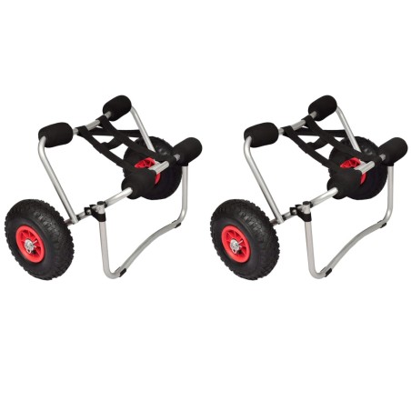 vidaXL Kajakwagen 2 Stk. Aluminium