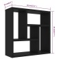 vidaXL Wandregal Schwarz 45,1x16x45,1 cm Holzwerkstoff vidaXL Wandregal Schwarz 45,1x16x45,1 cm Holzwerkstoff