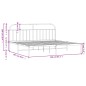 vidaXL Bettgestell mit Kopfteil Metall Weiß 200x200 cm vidaXL Bettgestell mit Kopfteil Metall Weiß 200x200 cm