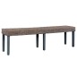 vidaXL Sitzbank 160 cm Grau Natur Kubu-Rattan und Massivholz Mango vidaXL Sitzbank 160 cm Grau Natur Kubu-Rattan und Massivholz Mango