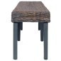 vidaXL Sitzbank 160 cm Grau Natur Kubu-Rattan und Massivholz Mango vidaXL Sitzbank 160 cm Grau Natur Kubu-Rattan und Massivholz Mango