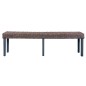 vidaXL Sitzbank 160 cm Grau Natur Kubu-Rattan und Massivholz Mango vidaXL Sitzbank 160 cm Grau Natur Kubu-Rattan und Massivholz Mango