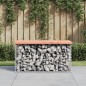 vidaXL Gartenbank aus Gabionen 83x44x42 cm Massivholz Douglasie vidaXL Gartenbank aus Gabionen 83x44x42 cm Massivholz Douglasie