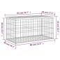 vidaXL Gartenbank aus Gabionen 83x44x42 cm Massivholz Douglasie vidaXL Gartenbank aus Gabionen 83x44x42 cm Massivholz Douglasie