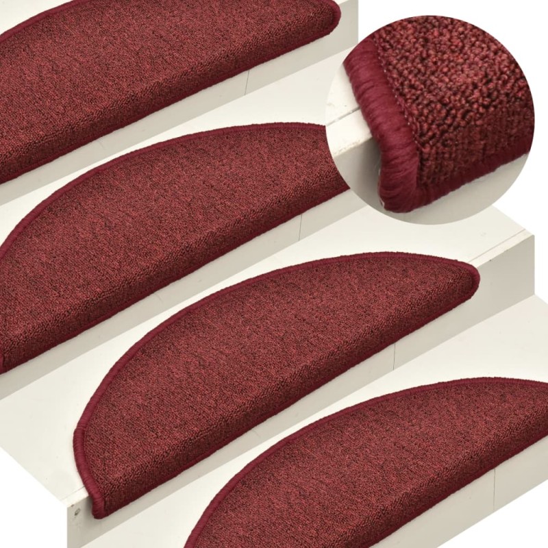 vidaXL Treppenmatten 15 Stk. Rot 65x24x4 cm vidaXL Treppenmatten 15 Stk. Rot 65x24x4 cm