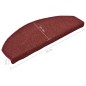 vidaXL Treppenmatten 15 Stk. Rot 65x24x4 cm vidaXL Treppenmatten 15 Stk. Rot 65x24x4 cm