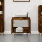 vidaXL Waschbeckenunterschrank Räuchereiche 58x33x60 cm Holzwerkstoff vidaXL Waschbeckenunterschrank Räuchereiche 58x33x60 cm Holzwerkstoff