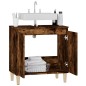 vidaXL Waschbeckenunterschrank Räuchereiche 58x33x60 cm Holzwerkstoff vidaXL Waschbeckenunterschrank Räuchereiche 58x33x60 cm Holzwerkstoff