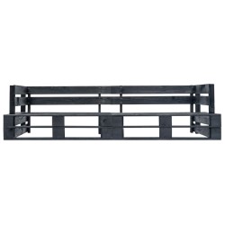 vidaXL Garten-Palettensofa 2-Sitzer Schwarz Holz