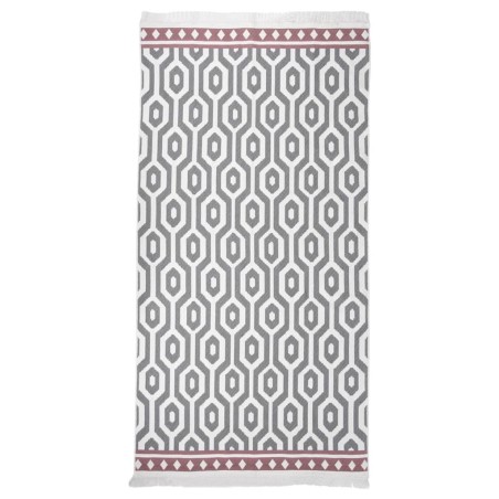 vidaXL Teppich Grau 80x150 cm Baumwolle