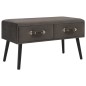 Bank mit Schubladen 80 cm Grau Samt Bank mit Schubladen 80 cm Grau Samt