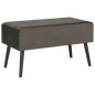 Bank mit Schubladen 80 cm Grau Samt Bank mit Schubladen 80 cm Grau Samt