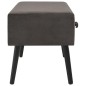 Bank mit Schubladen 80 cm Grau Samt Bank mit Schubladen 80 cm Grau Samt