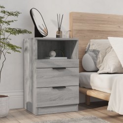 vidaXL Nachttisch Grau Sonoma Holzwerkstoff