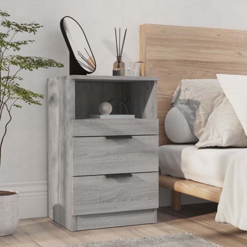 vidaXL Nachttisch Grau Sonoma Holzwerkstoff vidaXL Nachttisch Grau Sonoma Holzwerkstoff
