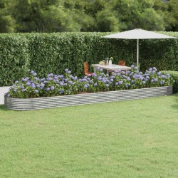 vidaXL Hochbeet Pulverbeschichteter Stahl 600x140x36 cm Anthrazit