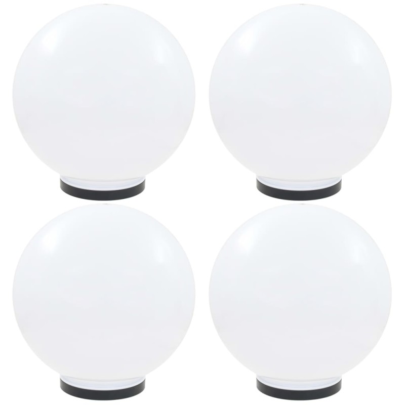 LED-Gartenleuchten 4 Stk. Kugelförmig 40 cm PMMA LED-Gartenleuchten 4 Stk. Kugelförmig 40 cm PMMA