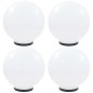 LED-Gartenleuchten 4 Stk. Kugelförmig 40 cm PMMA LED-Gartenleuchten 4 Stk. Kugelförmig 40 cm PMMA