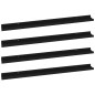 vidaXL Wandregale 4 Stk. Schwarz 100x9x3 cm vidaXL Wandregale 4 Stk. Schwarz 100x9x3 cm