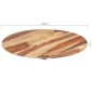 vidaXL Tischplatte Massivholz Palisander Rund 25-27 mm 60 cm vidaXL Tischplatte Massivholz Palisander Rund 25-27 mm 60 cm