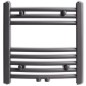 Handtuchheizkörper Warmwasser Gebogen Grau 480x480 mm Handtuchheizkörper Warmwasser Gebogen Grau 480x480 mm