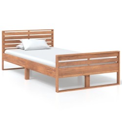 vidaXL Massivholzbett Teak 100x200 cm