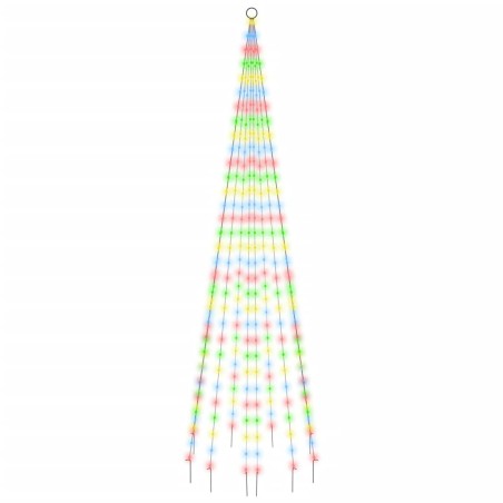 vidaXL LED-Weihnachtsbaum für Fahnenmast Mehrfarbig 310 LEDs 300 cm