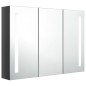 vidaXL LED-Spiegelschrank fürs Bad 89x14x62 cm Glänzend Grau vidaXL LED-Spiegelschrank fürs Bad 89x14x62 cm Glänzend Grau