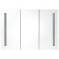 vidaXL LED-Spiegelschrank fürs Bad 89x14x62 cm Glänzend Grau vidaXL LED-Spiegelschrank fürs Bad 89x14x62 cm Glänzend Grau