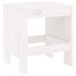 vidaXL Gartenhocker 2 Stk. Weiß 40x36x45 cm Massivholz Kiefer vidaXL Gartenhocker 2 Stk. Weiß 40x36x45 cm Massivholz Kiefer