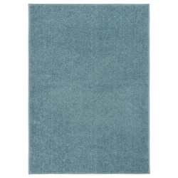 vidaXL Teppich Kurzflor 140x200 cm Blau