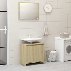 vidaXL Badmöbel-Set Sonoma-Eiche Holzwerkstoff