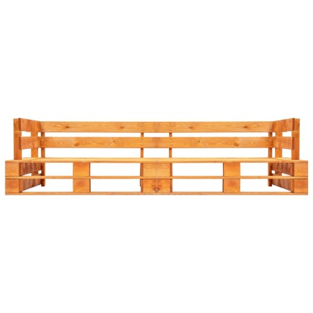 Garten-Palettensofa 2-Sitzer Honigbraun Holz