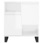 vidaXL Sideboard Hochglanz-Weiß 60x35x70 cm Holzwerkstoff vidaXL Sideboard Hochglanz-Weiß 60x35x70 cm Holzwerkstoff