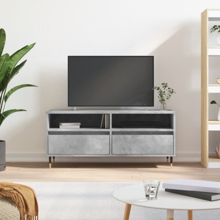 vidaXL TV-Schrank Betongrau 100x34,5x44,5 cm Holzwerkstoff