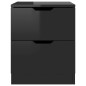 vidaXL Nachttische 2 Stk. Hochglanz-Schwarz 40x40x50 cm Spanplatte vidaXL Nachttische 2 Stk. Hochglanz-Schwarz 40x40x50 cm Spanplatte