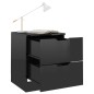 vidaXL Nachttische 2 Stk. Hochglanz-Schwarz 40x40x50 cm Spanplatte vidaXL Nachttische 2 Stk. Hochglanz-Schwarz 40x40x50 cm Spanplatte