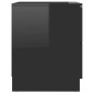 vidaXL Nachttische 2 Stk. Hochglanz-Schwarz 40x40x50 cm Spanplatte vidaXL Nachttische 2 Stk. Hochglanz-Schwarz 40x40x50 cm Spanplatte
