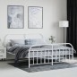 vidaXL Bettgestell mit Kopf- und Fußteil Metall Weiß 180x200 cm vidaXL Bettgestell mit Kopf- und Fußteil Metall Weiß 180x200 cm