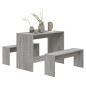 vidaXL 3-tlg. Essgruppe Grau Sonoma-Eiche Holzwerkstoff vidaXL 3-tlg. Essgruppe Grau Sonoma-Eiche Holzwerkstoff