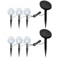 vidaXL Gartenleuchten 6 Stk. LED mit Erdspießen & Solarmodulen vidaXL Gartenleuchten 6 Stk. LED mit Erdspießen & Solarmodulen