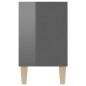 vidaXL TV-Schrank mit Massivholz-Beinen Hochglanz-Grau 103,5x30x50 cm vidaXL TV-Schrank mit Massivholz-Beinen Hochglanz-Grau 103,5x30x50 cm