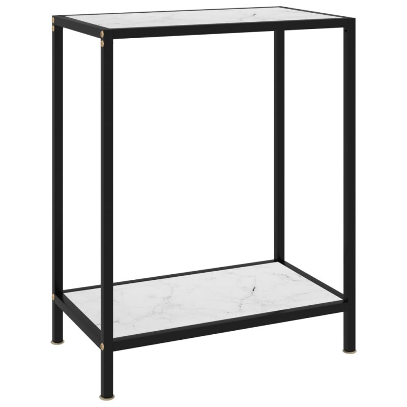 vidaXL Konsolentisch Weiß 60x35x75 cm Hartglas vidaXL Konsolentisch Weiß 60x35x75 cm Hartglas