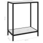 vidaXL Konsolentisch Weiß 60x35x75 cm Hartglas vidaXL Konsolentisch Weiß 60x35x75 cm Hartglas