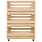 vidaXL Gemüsewagen 57x30x80 cm Massivholz Kiefer vidaXL Gemüsewagen 57x30x80 cm Massivholz Kiefer