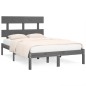 vidaXL Massivholzbett Grau 135x190 cm vidaXL Massivholzbett Grau 135x190 cm