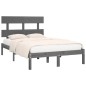 vidaXL Massivholzbett Grau 135x190 cm vidaXL Massivholzbett Grau 135x190 cm